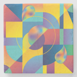 Creative Geometric: Abstract Vintage Cover. Stone Coaster