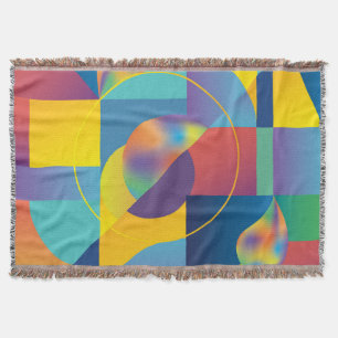 Creative Geometric: Abstract Vintage Cover. Throw Blanket