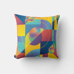 Creative Geometric: Abstract Vintage Cover. Throw Pillow
