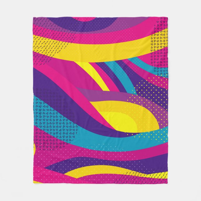 Creative geometric colorful bright background with fleece blanket (Front)