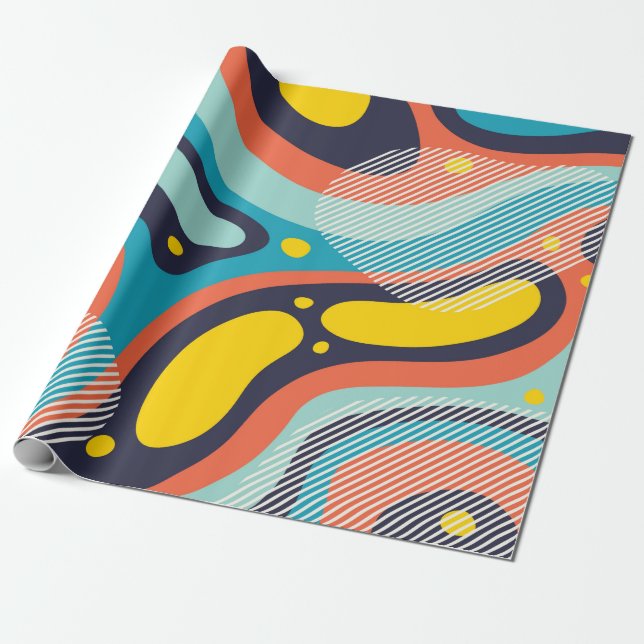 Creative geometric colourful background with patte wrapping paper (Unrolled)
