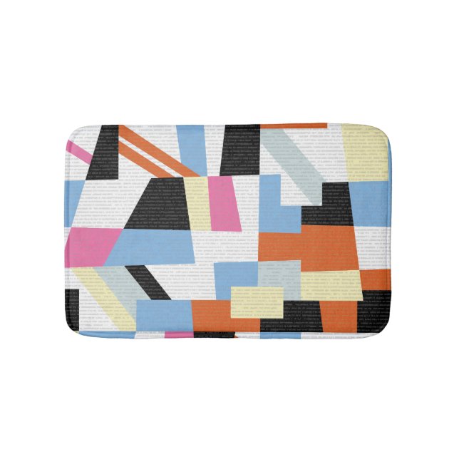 Creative Geometric: Length Pattern Design Bath Mat (Front)