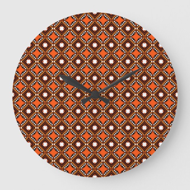 Creative Geometric, Modern Abstract Red. Large Clock (Front)