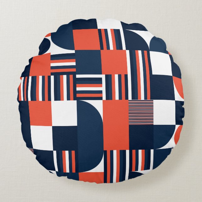 Creative Geometric: Modern Seamless Design Round Pillow (Front)