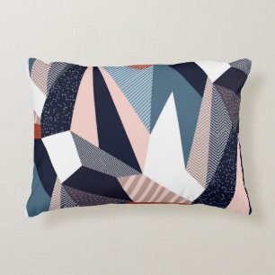 Creative geometric pattern with different shapes a accent pillow