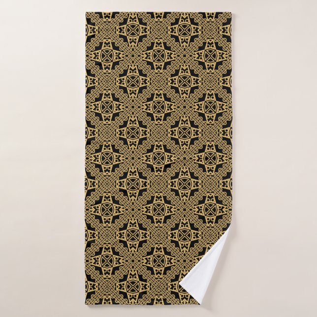 Creative geometric seamless pattern. triangle, cir bath towel (Bath Towel)