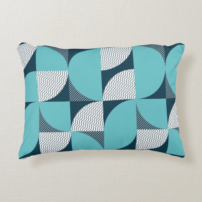 Creative geometric shape pattern accent pillow (Front)