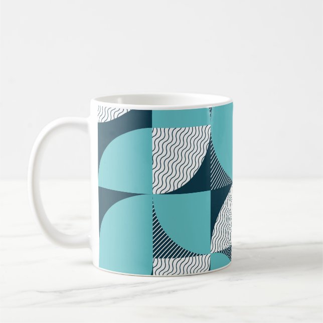 Creative geometric shape pattern coffee mug (Left)