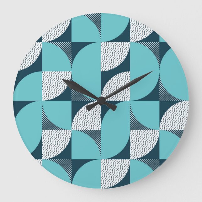 Creative geometric shape pattern large clock (Front)