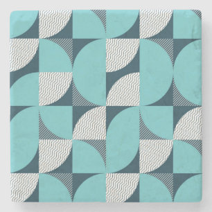 Creative geometric shape pattern stone coaster