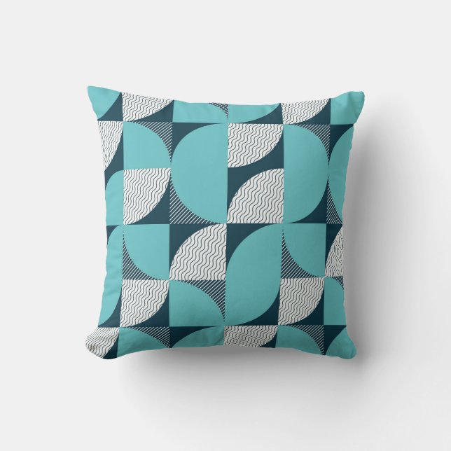 Creative geometric shape pattern throw pillow (Front)