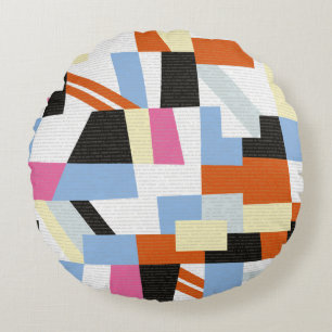 Creative geometric shapes, length pattern design round pillow