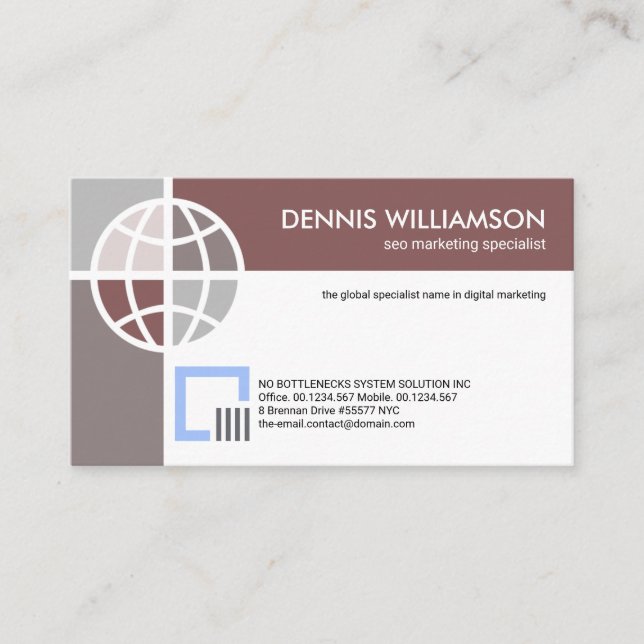Creative Global Connections SEO Technologist Business Card (Front)