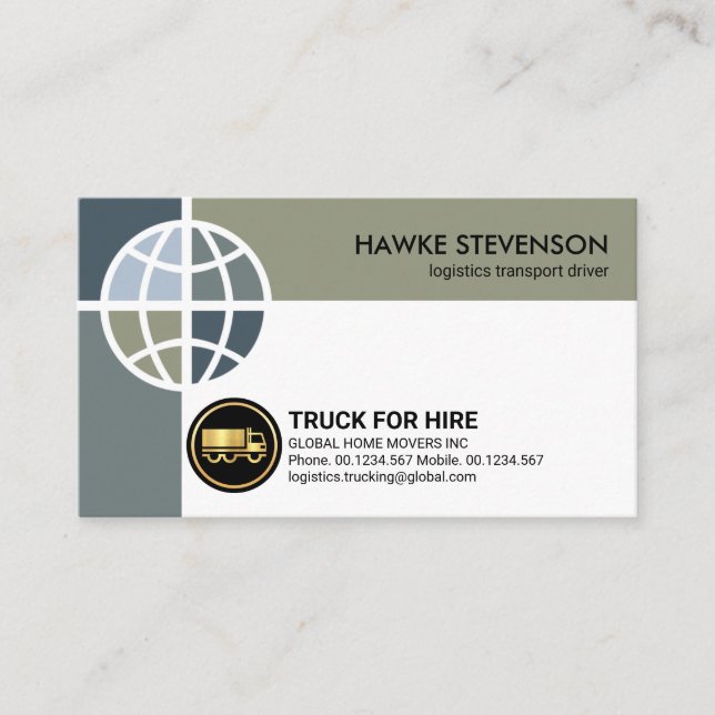 Creative Global Import Export Connections Business Card (Front)