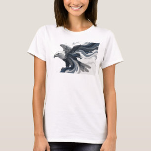 Creative Gold Abstract Eagle Style Statement T-Shirt