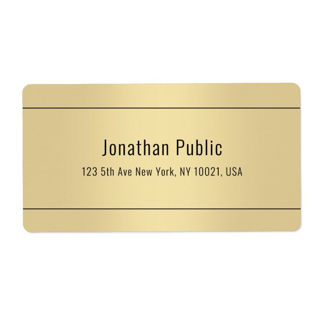 Creative Gold Background Simple Designed Template (Front)