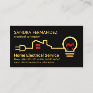 Creative Gold Electrical Home Circuit Business Card