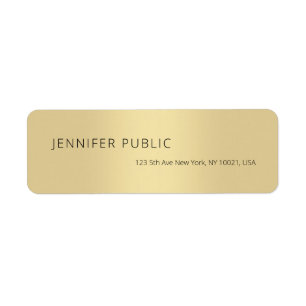 Creative Gold Minimaliste Plain Professionnel Mode