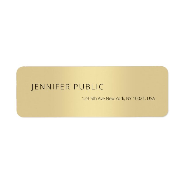 Creative Gold Minimaliste Plain Professionnel Mode (Devant)