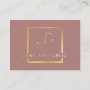 Creative Gold Monogram Modern Template Luxury Business Card