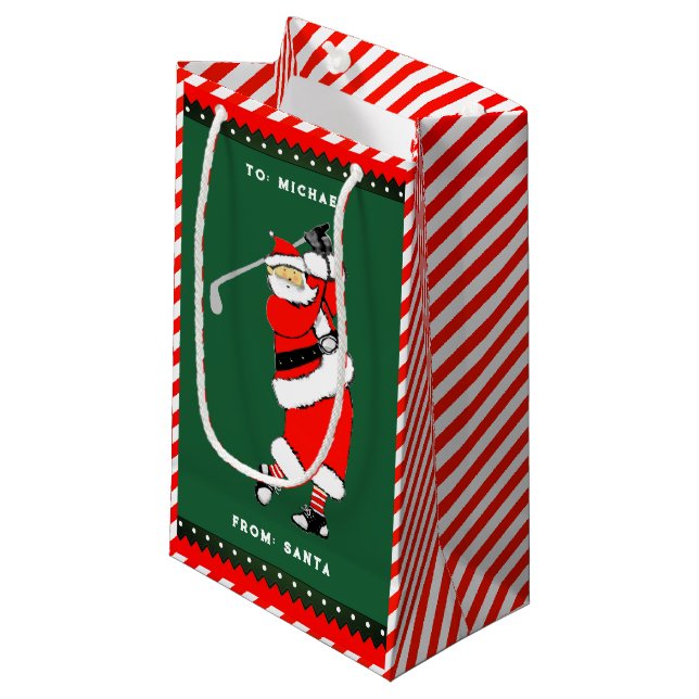 Creative Golf Christmas Petit sac cadeau (Devant Angle)