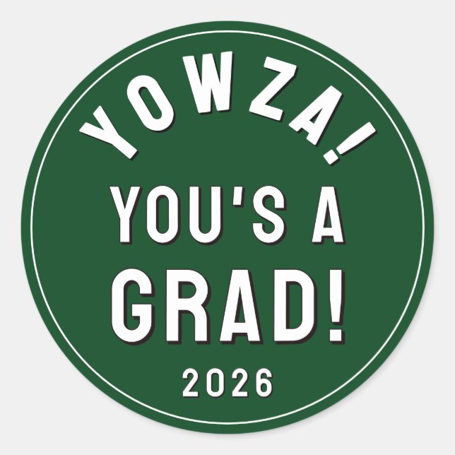 Creative Graduation 2026 Classic Round Sticker (Front)