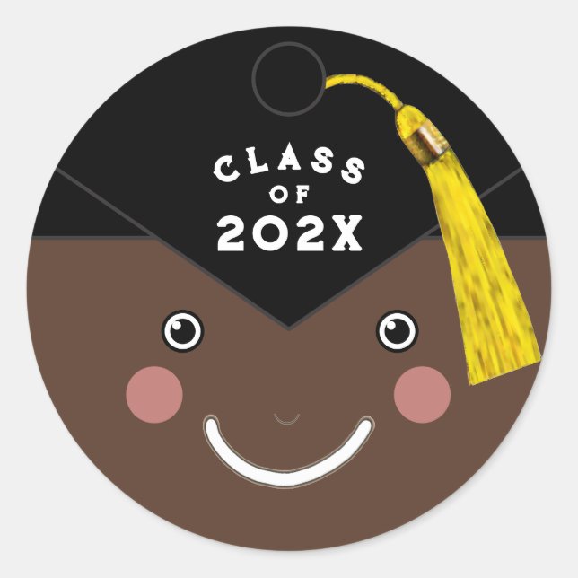 Creative Graduation Classic Round Sticker (Front)