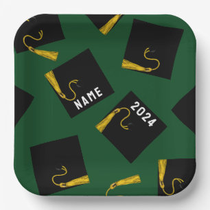 Creative Graduation Green Party Paper Plates