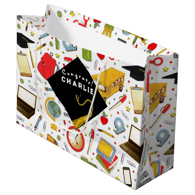 Creative Graduation Large Gift Bag (Front Angled)