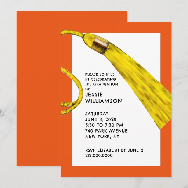 Creative Graduation Party Invitations (Front/Back)