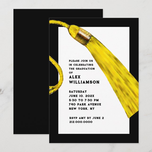 Creative Graduation Party Invitations (Front/Back)