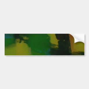 Creative Green Yellow Abstract Bumper Sticker