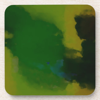 Creative Green Yellow Abstract Coaster
