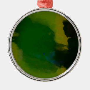 Creative Green Yellow Abstract Metal Ornament