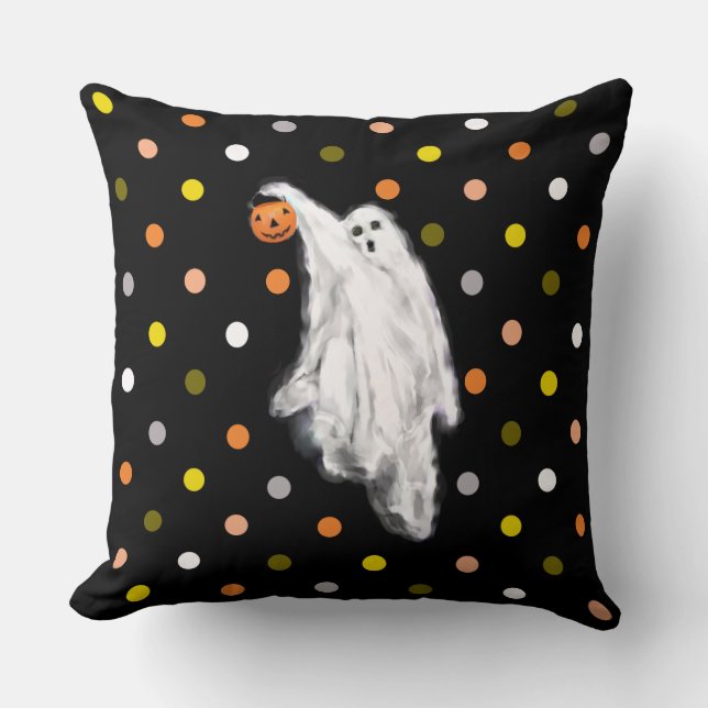 Creative Halloween Decor Throw Pillow (Front)