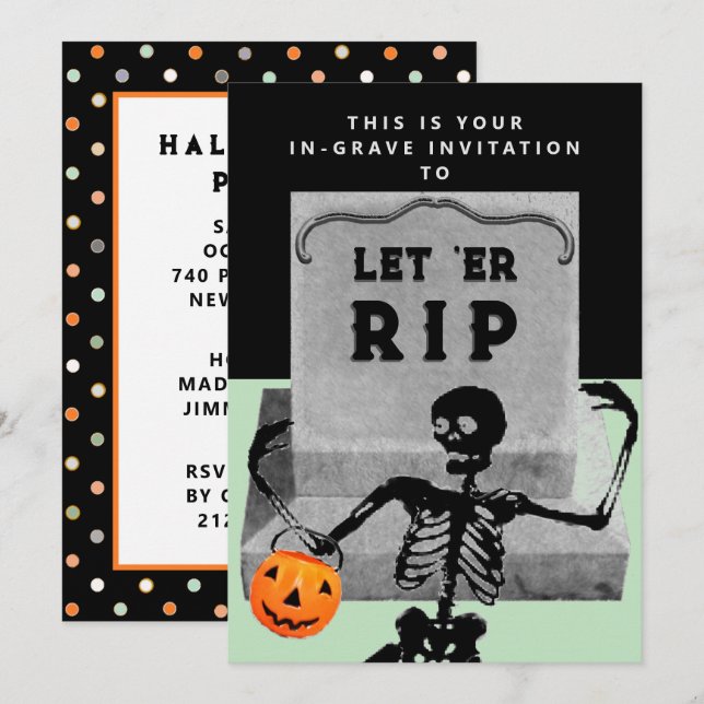 Creative Halloween Party Invitation (Front/Back)