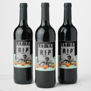 Creative Halloween Party Wine Label