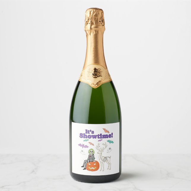 Creative Halloween Themed Sparkling Wine Label (Front)