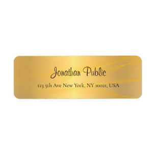 Creative Hand Script Name Gold Look Elegant Modern