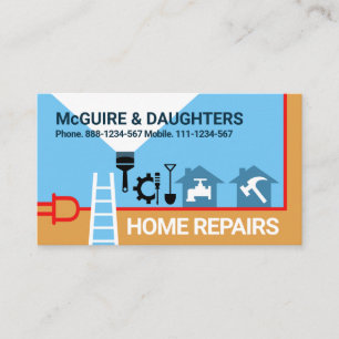 Creative Handyman Tools Border Business Card