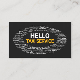 Creative Hello Language Greetings Private Driver B Business Card