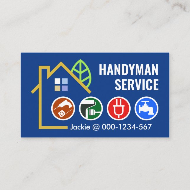 Creative Home Building Landscape Business Card (Front)