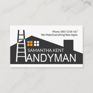 Creative Home Building Rooftop Ladder  Business Card