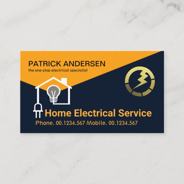 Creative Home Electrical Wiring System Business Card (Front)
