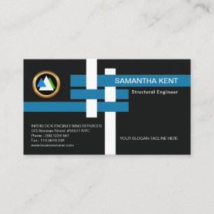 Creative Interlocking I-Beam Joints Engineering Business Card