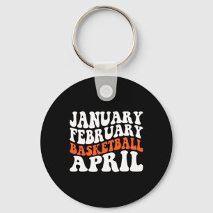 Creative January February Bysketbyll April Bysketb Keychain
