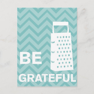 Creative Kitchens - Grater on chevron. Postcard