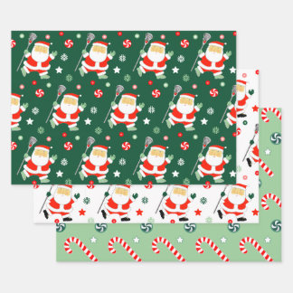 Creative Lacrosse Christmas Gift Wrapping Paper Sheet