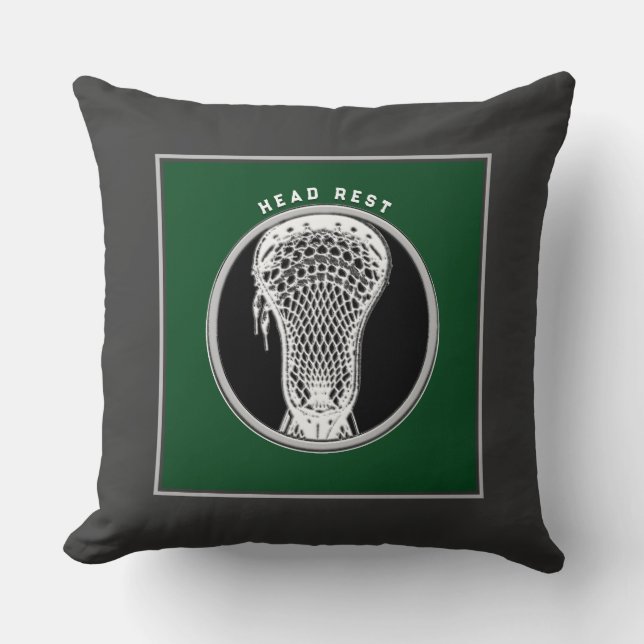 Creative Lacrosse Decor Throw Pillow (Front)