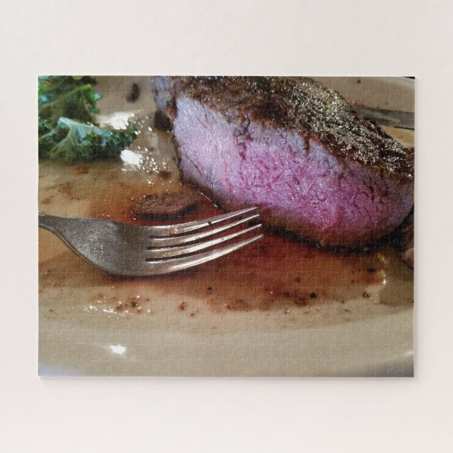 Creative landscape steak photo jigsaw puzzle (Horizontal)
